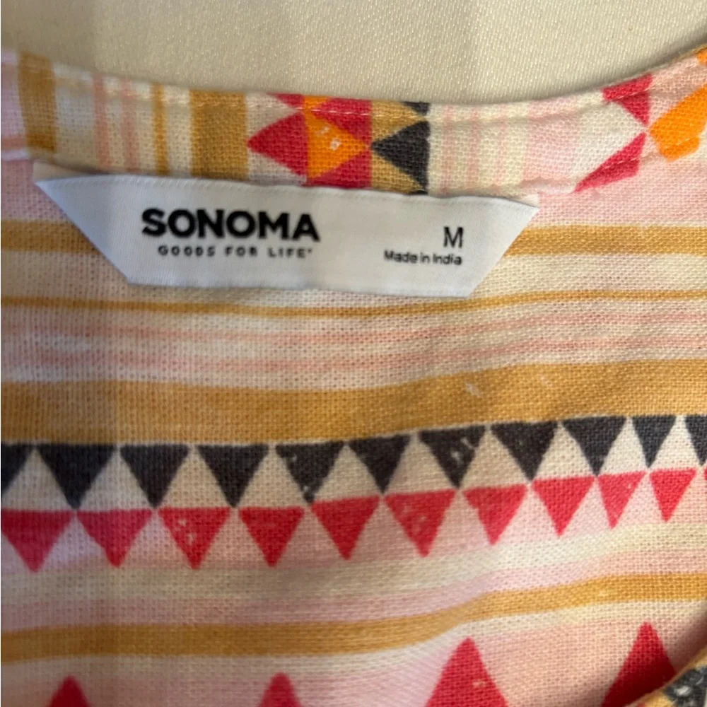 Sonoma Multicolor Dress Geometric Pattern - Picture 7 of 9